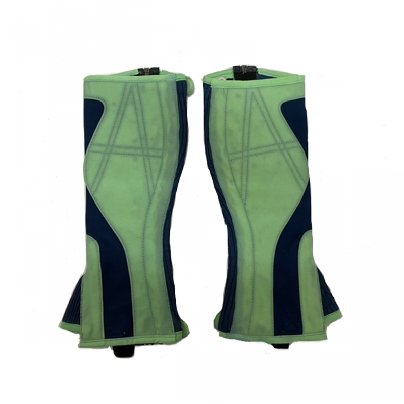 Horseware Tally Ho Kids Synthetic Short Half Chaps - Navy/Green-1